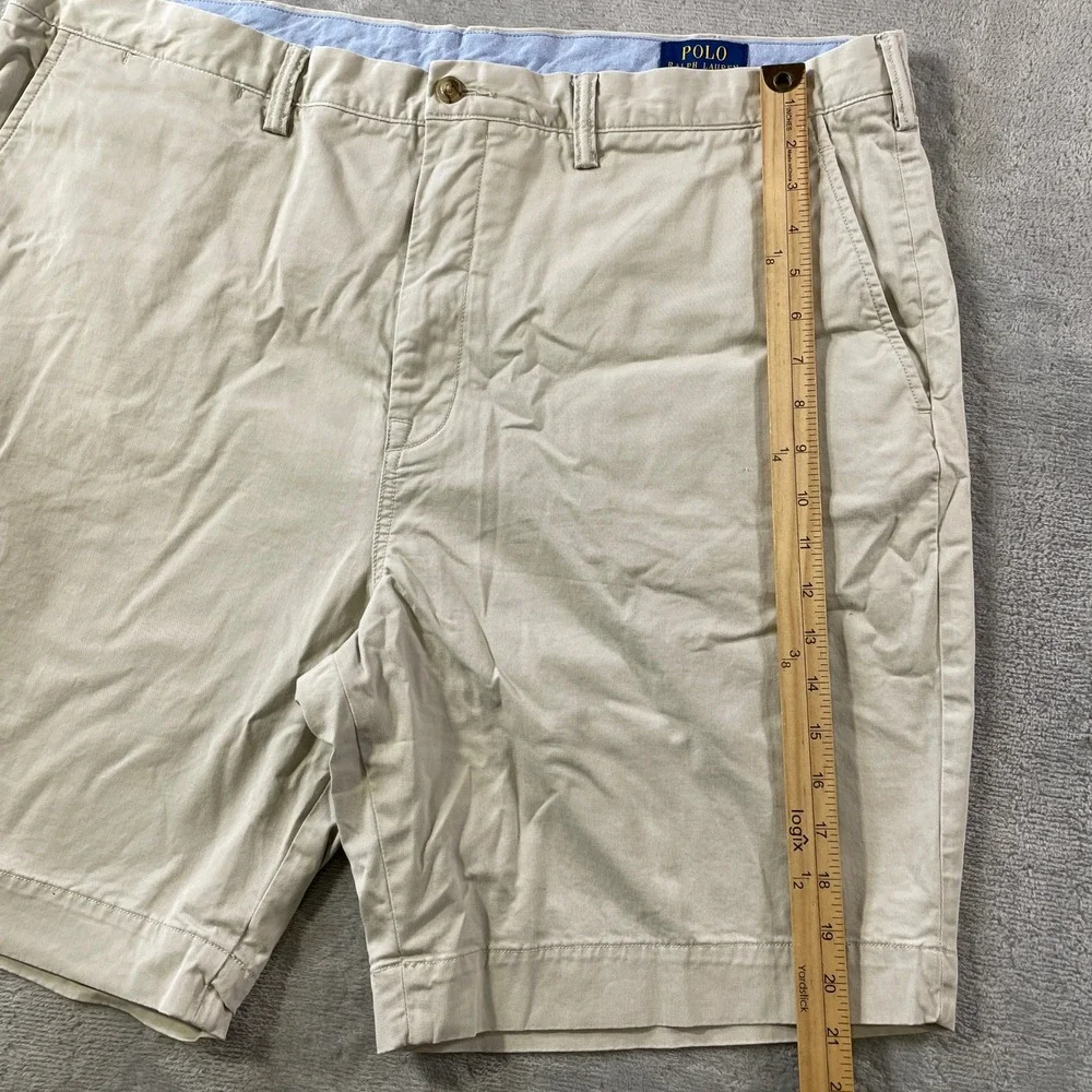 Polo‎ Ralph Lauren Chino Shorts Mens 42 Tan Khaki Stretch Classic Summer Preppy